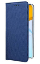 Кожен калъф тефтер и стойка Magnetic FLEXI Book Style за Honor X7 син 